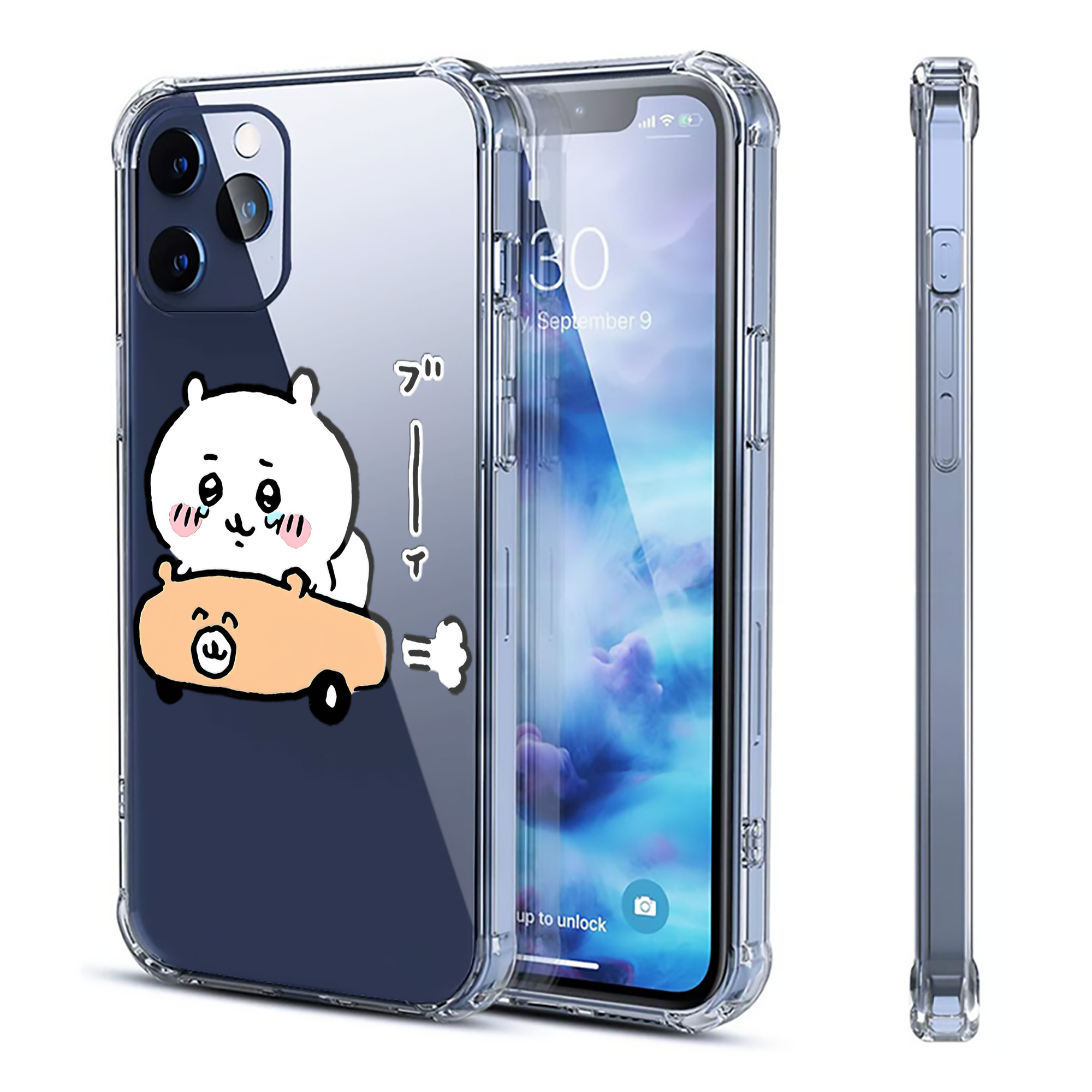 （画像用） ちいかわ ちいかわ Chii-kawa chiikawa 【iPhone 12シリーズ対応】透明スマホケース（クリアソフトケース）